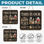 Custom Wood Sign - Personalized Summer Vacation And Travel Gifts Husband And Wife, Him And Her - Home Starts With Together