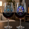 Custom Stemmed Wine Glass - Personalized Best Friend Birthday Gifts For Women, Besties, Sisters, BFF - Witch Vibes Only This Halloween