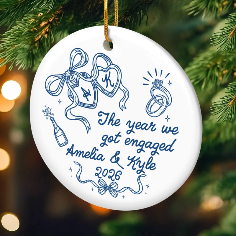 Custom First Christmas Ceramic Ornament - Personalized Anniversary Christmas Wedding Gifts For Husband And Wife, Him And Her - Making Memories, One Christmas Together