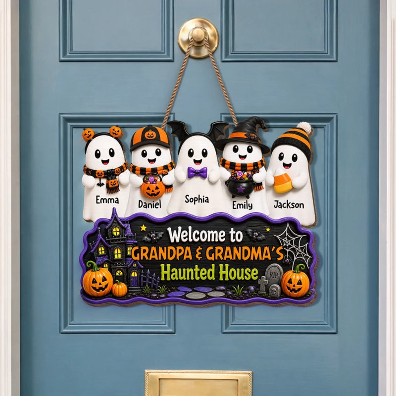 Custom Wood Sign - Personalized Halloween Birthday Gifts For Grandma, Grandpa - Too Cute To Boo