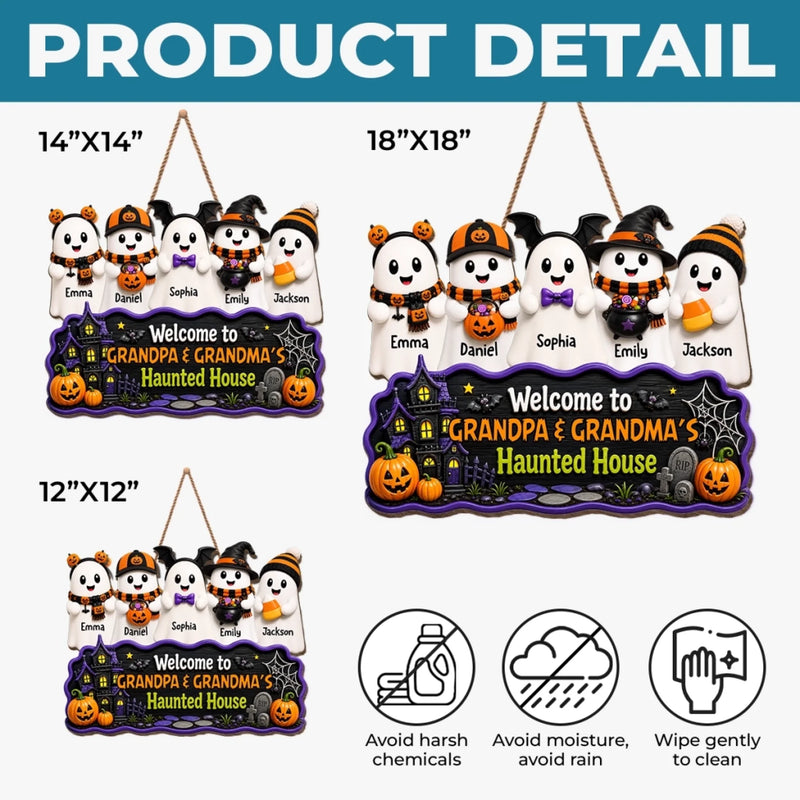 Custom Wood Sign - Personalized Halloween Birthday Gifts For Grandma, Grandpa - Too Cute To Boo