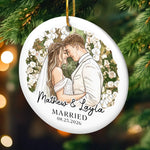 Custom Photo First Christmas Ceramic Ornament - Personalized Anniversary Christmas Wedding Gifts For Husband And Wife, Him And Her - The Best Roll Of My Life