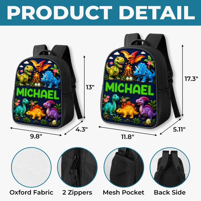 Custom Kids Front Printed Backpack - Personalized Back To School Gifts For Kids - On The Road To Adventure