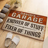 Custom Home Decor Decorative Mat - Personalized Birthday Gifts For Husband, Son, Grandson, Brother, Grandpa, Dad, Yourself - Where Things Get Built