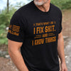 Custom Mechanic T-Shirt - Personalized Birthday Gifts For Husband, Son, Grandson, Brother, Grandpa, Dad, Yourself - Built To Repair