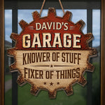 Custom Wood Sign - Personalized Birthday Gifts For Husband, Son, Grandson, Brother, Grandpa, Dad, Yourself - Garage Goals