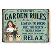 Custom Home Decor Metal Sign - Personalized  Birthday Garden Gifts For Gardeners, Dog Cat Lovers, Dog Dad And Mom, Cat Owners - Fresh Air And Puppy Love