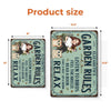 Custom Home Decor Metal Sign - Personalized  Birthday Garden Gifts For Gardeners, Dog Cat Lovers, Dog Dad And Mom, Cat Owners - Fresh Air And Puppy Love