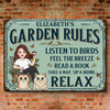 Custom Home Decor Metal Sign - Personalized  Birthday Garden Gifts For Gardeners, Dog Cat Lovers, Dog Dad And Mom, Cat Owners - Fresh Air And Puppy Love