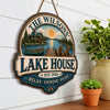 Custom Lake House Wood Sign - Personalized Summer Vacation And Travel Gifts For Mom, Dad, Brother, Sister - Home Is Where The Lake Is