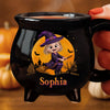 Custom 12oz Ceramic Cauldron Coffee Mug - Personalized Halloween Witchy Gifts For Daughter, Granddaughter - Little Witch Magic
