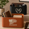 Custom Leather Storage Basket - Personalized Birthday Gifts For Husband, Son, Grandson, Brother, Grandpa, Dad, Yourself - Made For Adventure