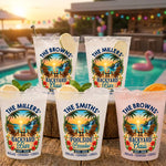 Custom Poolside Party Cups - Personalized Summer Vacation And Travel Gifts For Mom, Dad, Brother, Sister - Good Times Splashing