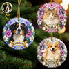 Custom Photo Ceramic Ornament - Personalized Pet Christmas Memorial Sympathy Gifts For Dogs, Cats - Forever Loved Forever Missed