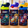 Custom Photo Kids Insulated Water Bottle - Personalized Back To School Gifts For Kids - Tiny Driver Big Dreams