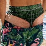 Custom Funny Underwear Illusion Men's Gifts - Personalized Beach Shorts