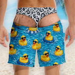 Custom Funny Underwear Illusion Men's Gifts - Personalized Beach Shorts