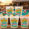 Custom Patio Party Cups - Personalized Summer Vacation And Travel Gifts For Mom, Dad, Brother, Sister - Gather Laugh Repeat