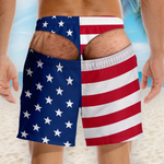 Custom Funny Men Swim Trunks - Personalized Birthday Gifts For Husband, Son, Grandson, Brother, Grandpa, Dad, Yourself - Tropical Beach Prank