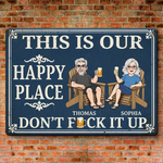 Custom Home Decor Metal Sign - Personalized Summer Vacation And Travel Gifts For Husband And Wife, Him And Her - Keep The Good Vibes Rolling