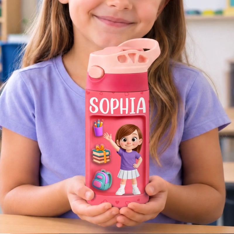 Custom Kids Backpack & Water Bottle Set - Personalized Back To School Gifts For Kids - Ready For What’s Next