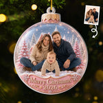 Custom Photo Acrylic Ornament - Personalized Christmas Baby Shower, Gender Reveal Gifts For New Moms, New Dads, New Parents - Love That Sparkles Forever
