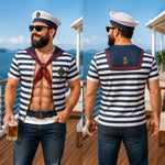 Custom Funny T-shirt - Personalized Halloween Costume Summer Vacation And Travel Gifts For Husband, Son, Grandson, Yourself - Captain Of The Six Pack