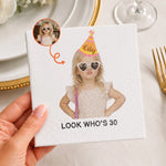 Custom Photo Cocktail Napkins - Personalized Birthday Party Favor Gifts For Guests, Adults - Celebrate Every Moment