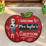 Custom Shaped Doormat - Personalized Teacher Appreciation, Back To School Gifts For Teachers - Teaching With Love