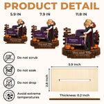 Custom 2-Layered Wooden Plaque - Personalized Halloween Decor, Anniversary Wedding Gifts For Couple - Trick Or Treat, Darling