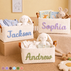 Custom Embroidery Storage Basket - Personalized Baby Shower, Gender Reveal Gifts For New Moms, New Dads, New Parents - Sweetest New Beginning