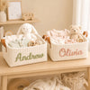 Custom Embroidery Storage Basket - Personalized Baby Shower, Gender Reveal Gifts For New Moms, New Dads, New Parents - Sweetest New Beginning