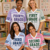 Custom V-Neck Jersey Shirt - Personalized Teacher Appreciation, Back To School Gifts For Teachers - Teach, Love, Inspire