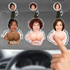 Custom Photo Squishy Acrylic Car Visor Ornament - Personalized Anniversary Wedding Gifts For Husband And Wife, Him And Her - The Best Copilot Ever