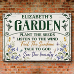 Custom Home Decor Metal Sign - Personalized  Birthday Garden Gifts For Gardeners - Planting Smiles, Growing Happiness
