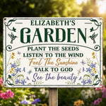 Custom Home Decor Metal Sign - Personalized  Birthday Garden Gifts For Gardeners - Planting Smiles, Growing Happiness