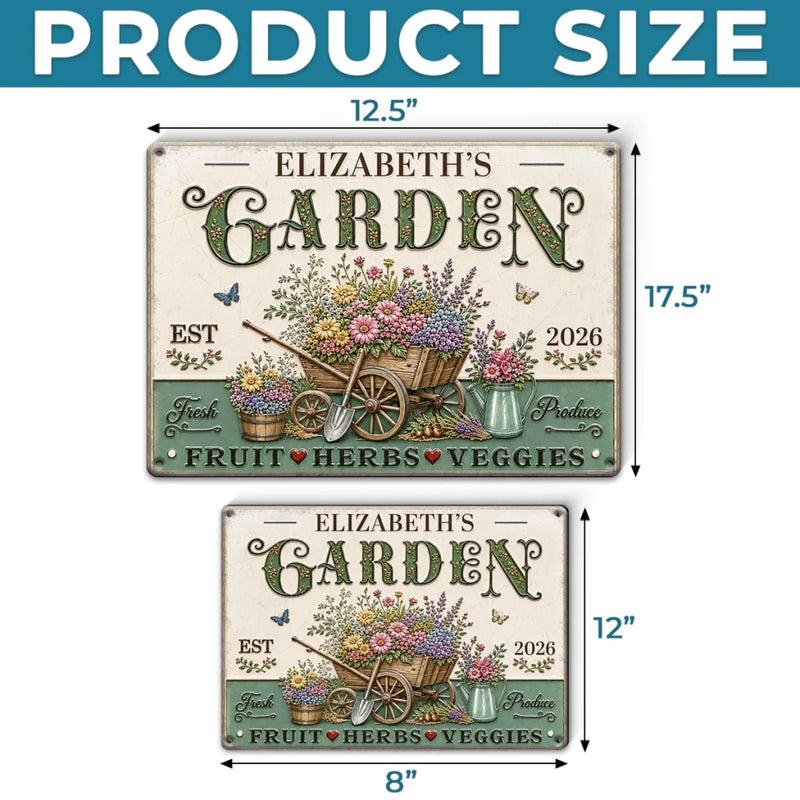 Custom Home Decor Metal Sign - Personalized  Birthday Garden Gifts For Gardeners - Plants Bring Peace