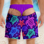 Custom Funny Men Swim Trunks - Personalized Birthday Gifts For Husband, Son, Grandson, Brother, Grandpa, Dad, Yourself - Best View From Behind