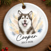 Custom Photo Ceramic Ornament - Personalized Pet Christmas Memorial Sympathy Gifts For Dogs, Cats - Forever In Loving Memory