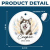 Custom Photo Ceramic Ornament - Personalized Pet Christmas Memorial Sympathy Gifts For Dogs, Cats - Forever In Loving Memory