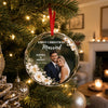 Custom Photo First Christmas Plexiglass Ornament - Personalized Anniversary Christmas Wedding Gifts For Husband And Wife, Him And Her -Wrapped In Love This Christmas
