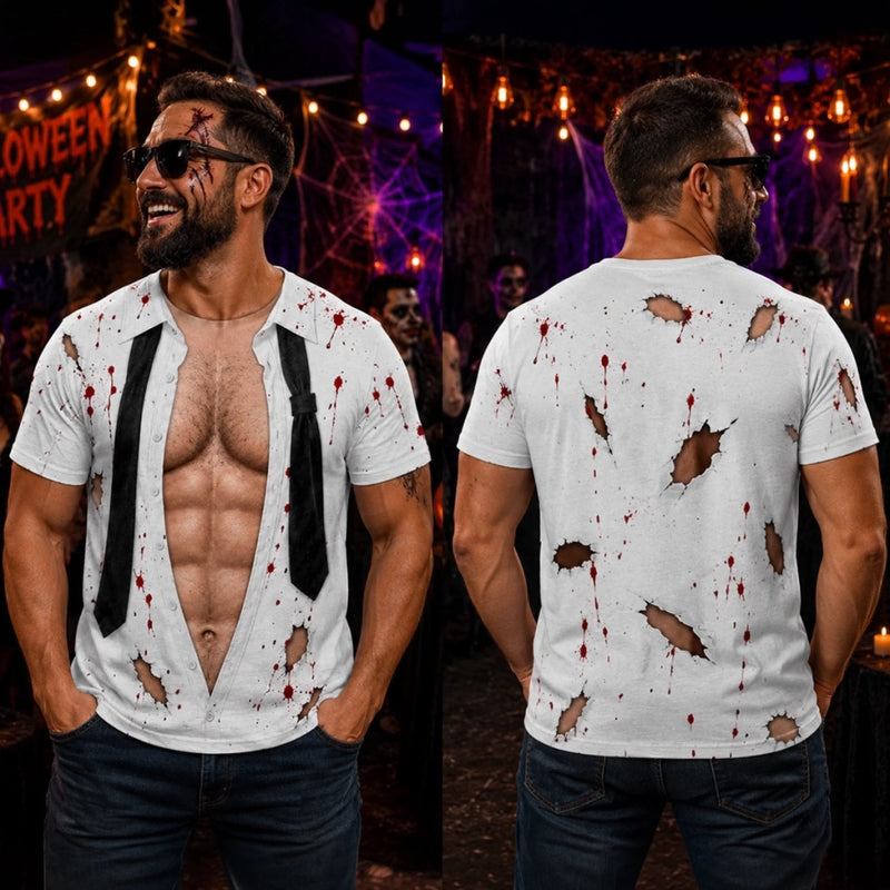 Custom Zombie T-shirt - Personalized Halloween Birthday Gifts For Husband, Son, Grandson, Brother, Grandpa, Dad, Yourself - Dead Inside Ready To Party Outside