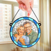 Custom Photo Forever With You - Couple Personalized Window Hanging Suncatcher Ornament - Gift For Husband Wife, Anniversary