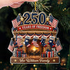 Custom Acrylic Ornament - Personalized America 250th Anniversary Christmas Gifts For Mom, Dad, Brother, Sister - Home Of Freedom And Love