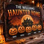 Custom Pumpkin Home Decor Metal Sign - Personalized Halloween Birthday Gifts For Mom, Dad, Brother, Sister - Making Memories One Scare Away