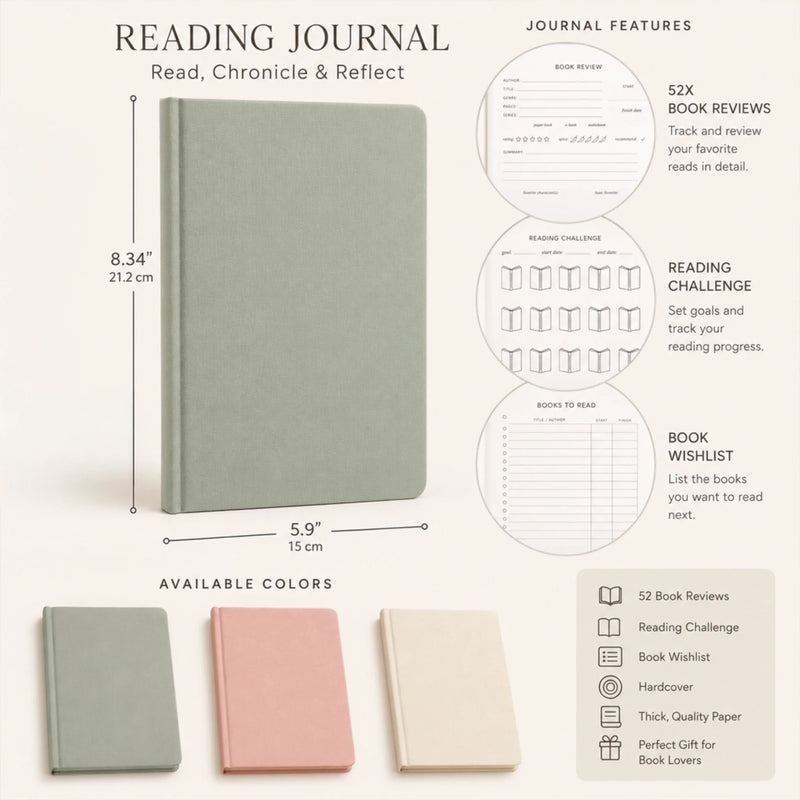 Custom Reading Journal - Personalized Bookish Gifts For Book Lovers, Bookworms, Readers - Pages Full Of Magic