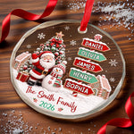 Custom Circle Glass Ornament - Personalized Christmas Birthday Gifts For Mom, Dad, Brother, Sister - Wonderful Time Together
