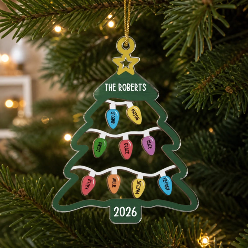 A Family's Love Is A Gift That Keeps On Giving - Family Personalized Custom Ornament - Acrylic Custom Shaped - Christmas Gift For Family Members
