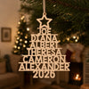 Family Name Christmas Tree Ornament - Wood Custom Shaped - New Arrival, Christmas Gift For Family Members - AMZ