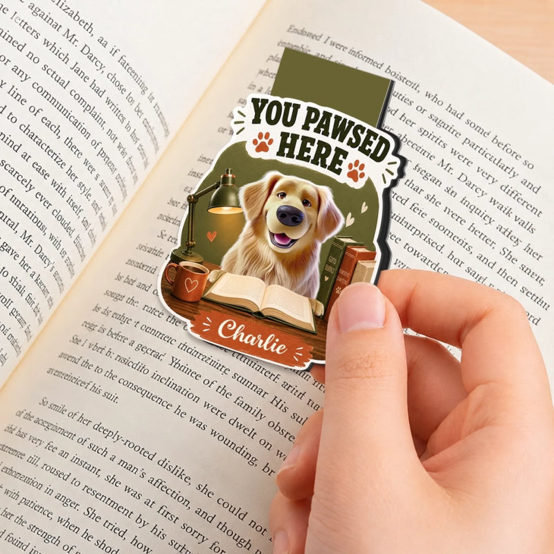 Custom Shaped Magnetic Bookmark - Personalized  Bookish Gifts For  Book Lovers, Bookworms, Dog Dad And Mom, Cat Owners - Bookish Happy Hours